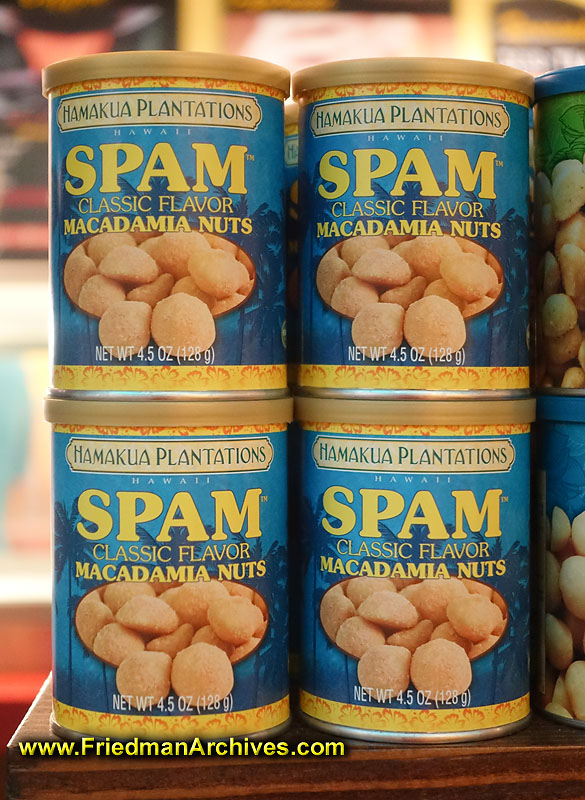 Hawaii,cultural,spam,nuts,seasoning,cans,product,macadamia,monty python,